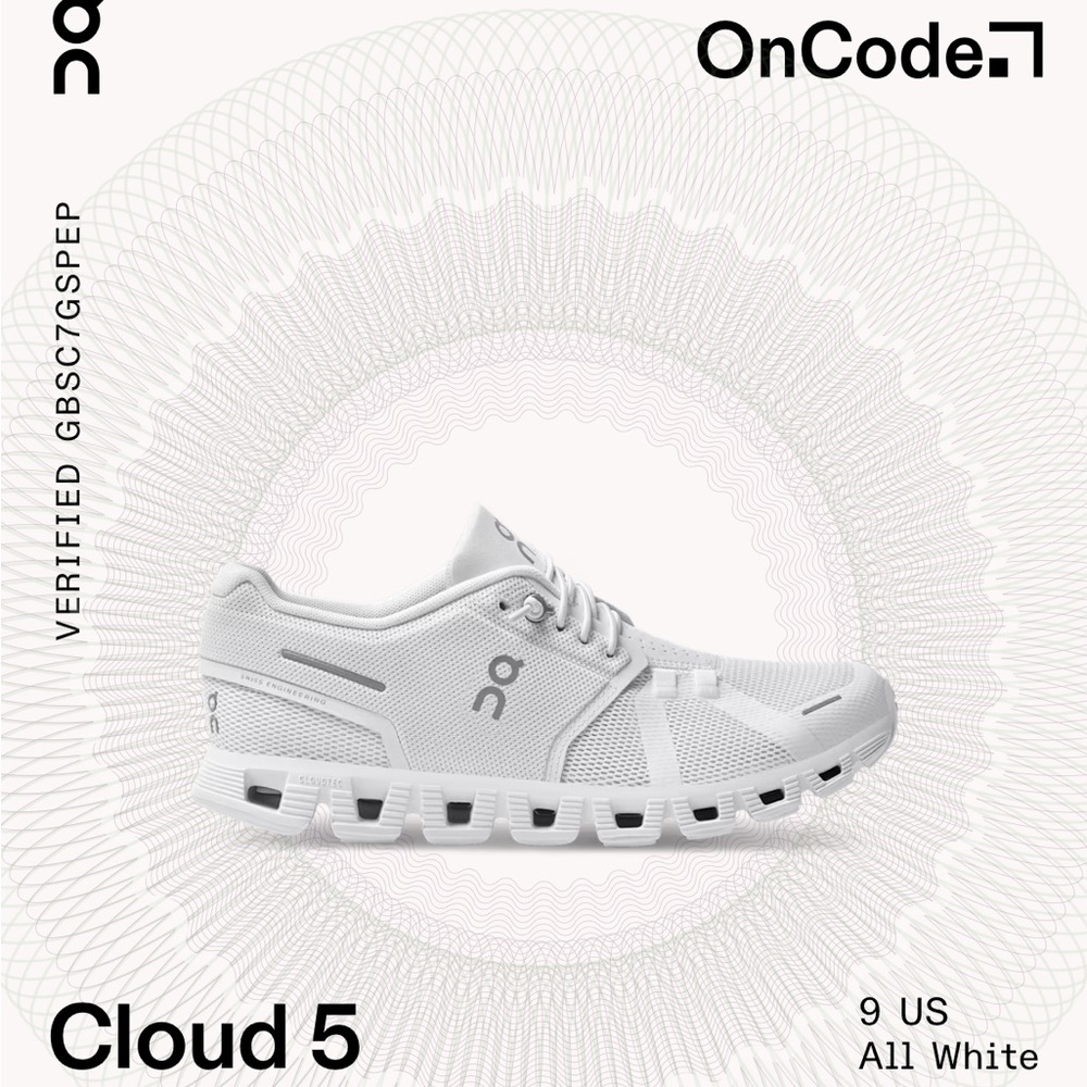 On Cloud 5 All White Sneakers